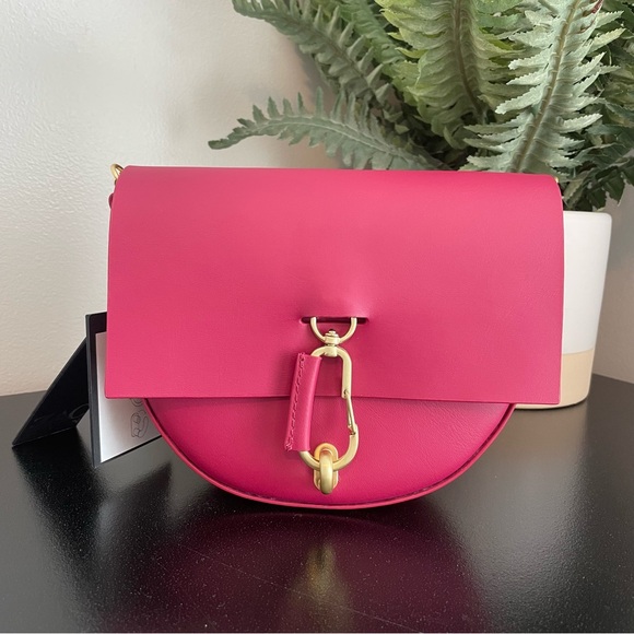 NWT Zac Posen Belay Mini Saddle Crossbody Bag in Orchid - Picture 2 of 14